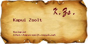 Kapui Zsolt névjegykártya